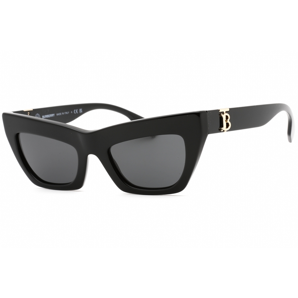 Burberry Black Cat Eye Sunglasses with Gold 'B' Logo